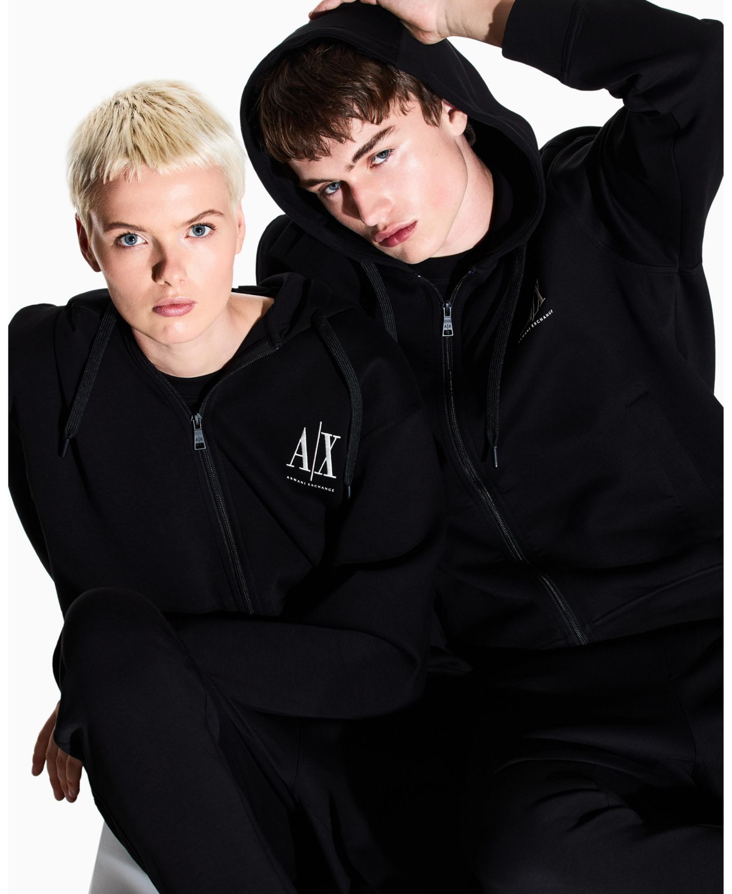Мужской свитшот A|X Armani Exchange Icon Logo Full Zip, цвет: Чёрный — фото 3