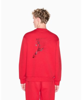 Men's Lunar New Year Back Graphic Crew Neck Sweatshirt