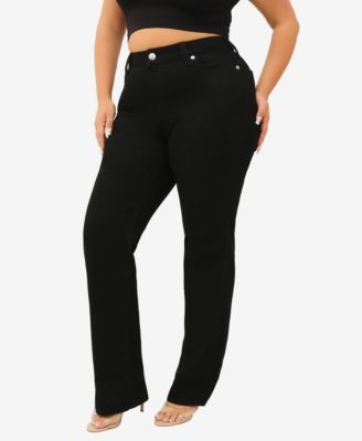 Plus Size Billie Straight Mid Rise Jeans