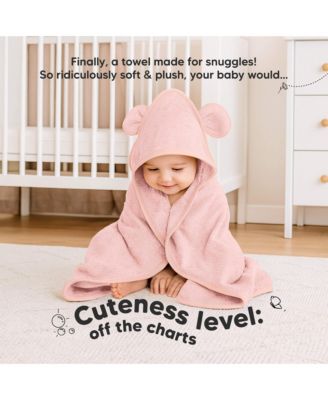 2pk Snuggle Baby Towels with Hood for Newborn Girls, Boys, Toddlers, Soft & Absorbent Hooded Baby Bath Towels