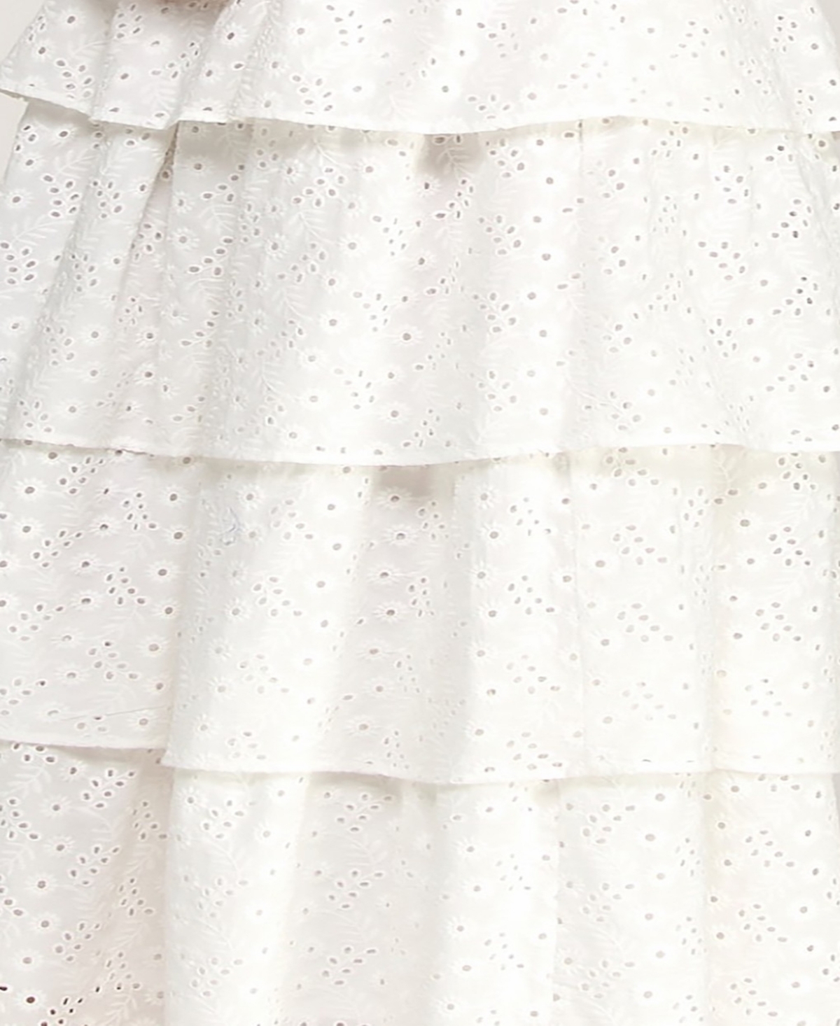 Beauty & Grace Women's Strapless Floral Eyelet Tiered Maxi Dress