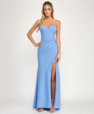 Juniors' Strapless Gown