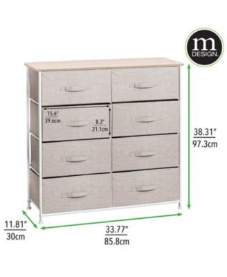 Large Storage Dresser Furniture, 8 Removable Fabric Drawers