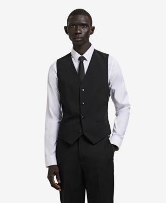Men's Super Slim-Fit Stretch-Fabric Suit Vest