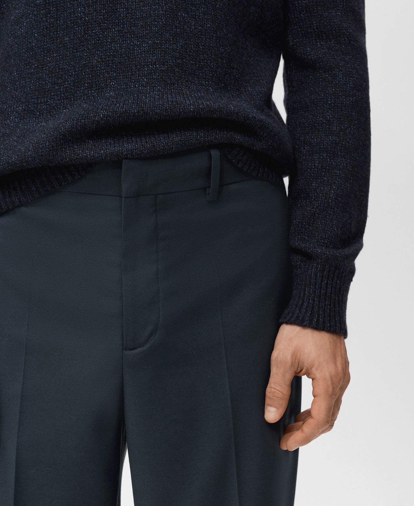 Мужские брюки MANGO Boston Slim-Fit Suit, цвет: Тёмно-синий — фото 4