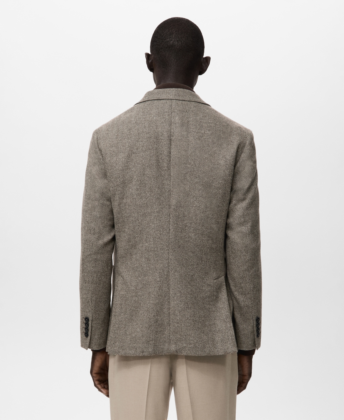 Mango Men's Slim Fit Wool Blend Blazer