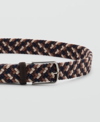 Men's Braided Elastic Colored Belt
