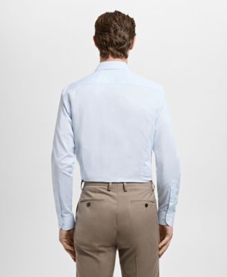 Men's Slim Fit Thousand Striped Dress Shirt