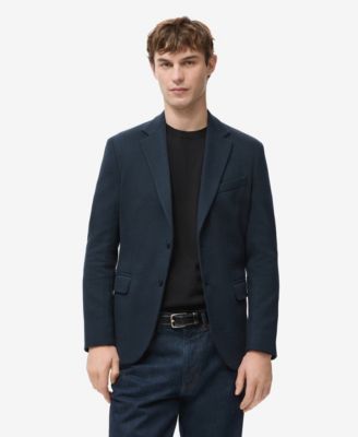 Men's Slim Fit Microstructure Blazer