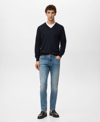 Men's Merino Wool V-Neck Sweater