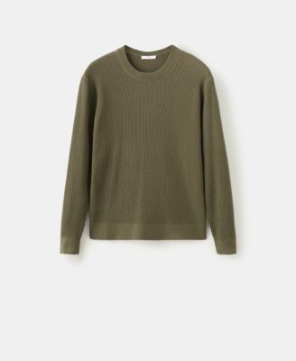 Men's Fine Rib-Knit Cotton Sweater