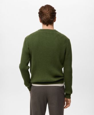 Men's Ribbed Wool-Blend Sweater