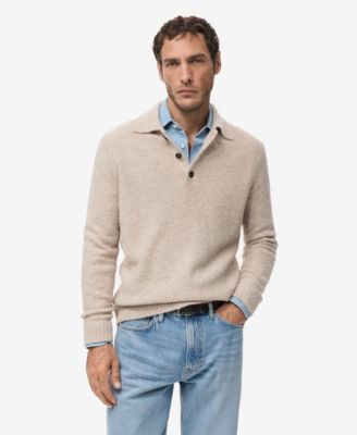 Men's Mini Boucle Knit Polo Shirt