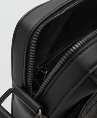 Men's Patent Faux-Leather Shoulder Bag