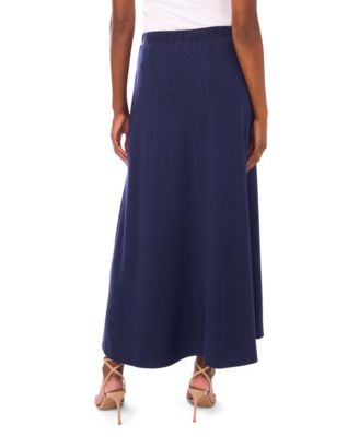 Women's Solid A-Line Maxi Skirt