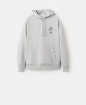 Men's Text Cotton Hooded Sweatshirt