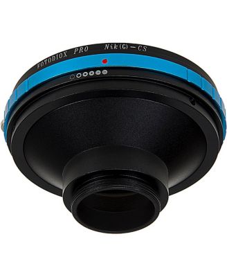 Pro Lens Mount Adapter for Nikon F Mount G-Type D/SLR Lenses to to CS-Mount (1" Screw Mount) Cine & CCTV Camera Body with Built-In Aperture