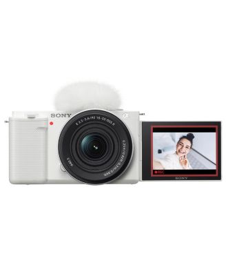 ZV-E10 Mirrorless Camera, White with E PZ 16-50mm f/3.5-5.6 OSS II Lens