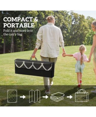 9' x 18' Plastic Lantern-Pattern Outdoor Floor Mat Rug