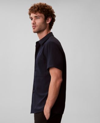 Men's Solid Seersucker Classic Button-Down Shirt