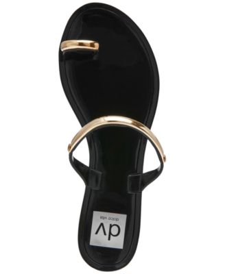 Women's Ivonna Embellished Toe Ring Jelly Flat Sandals