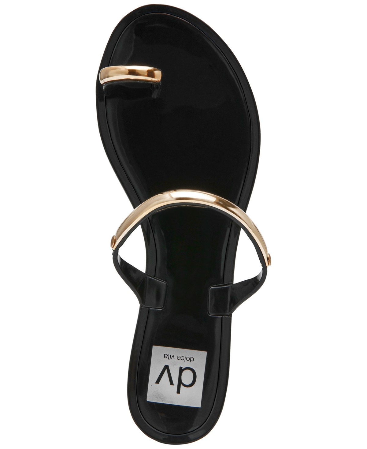 Dv Dolce Vita Women's Ivonna Embellished Toe Ring Jelly Flat Sandals