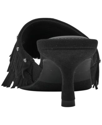 Women's Salma Fringe Kitten Heel Dress Sandals