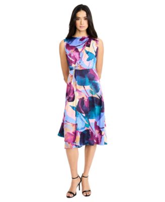 Women's Boat Neck Midi Dress