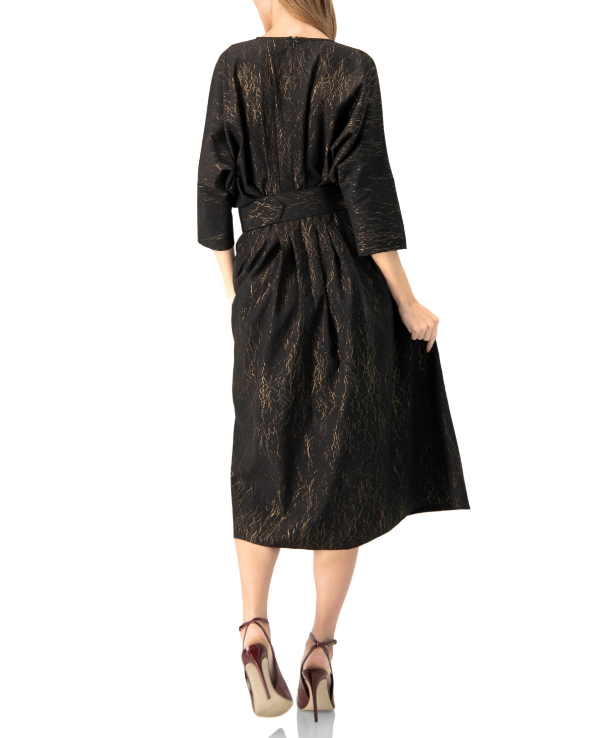 Ivonne Women's Midi Dress with Belt