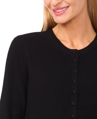 Women's Crewneck Long-Sleeve Cardigan