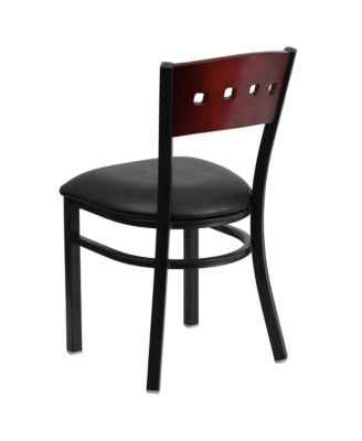 Decorative 4 Square Back Metal Restaurant Dining Chair