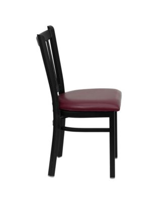 Vertical Back Metal Restaurant Dining Chair