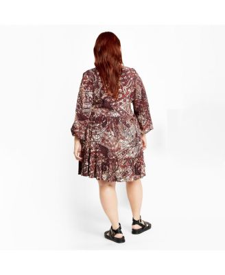 Plus Size Women's Alinda Mini Print Dress
