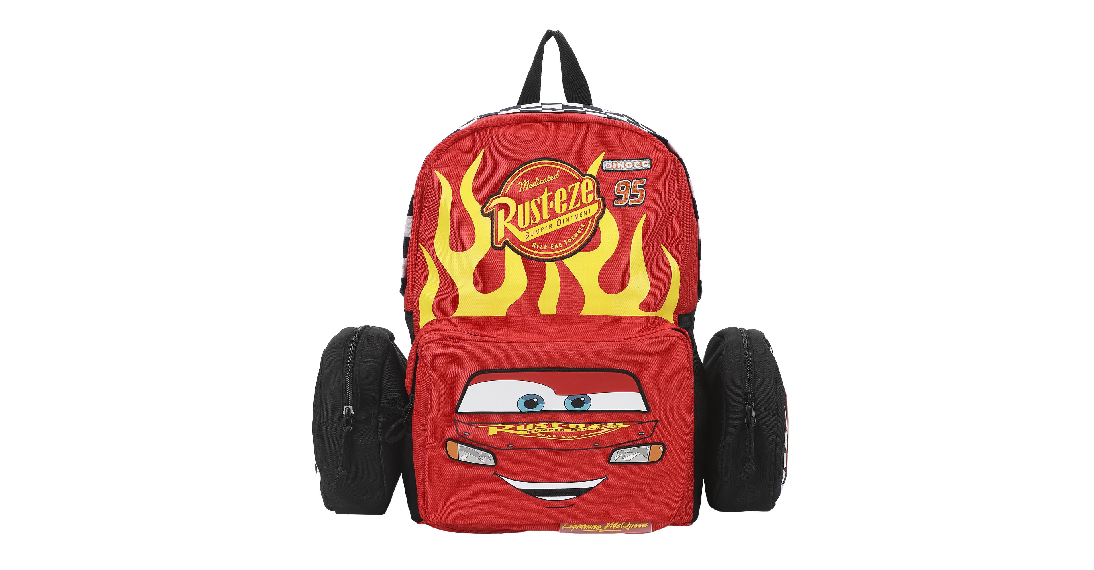 Cars Lightning McQueen Rusteze Bumper Ointment 16.5” Red Backpack