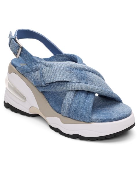 Женские сандалии ASH Delia Round Toe Wedge, цвет: Тёмный синий