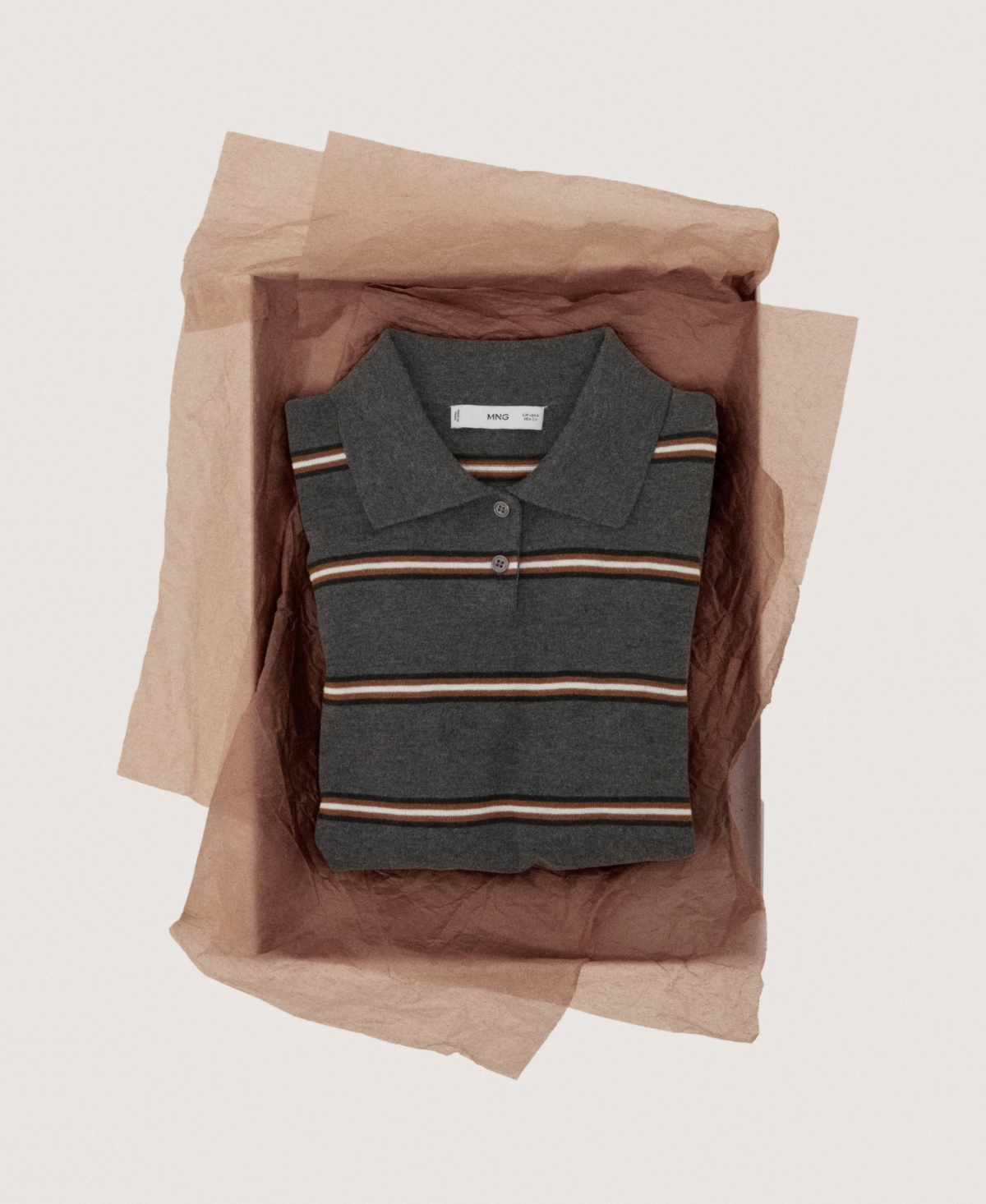 Mango Women's Striped Polo-Neck Sweater