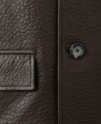 Women's Buttons Leather Jacket