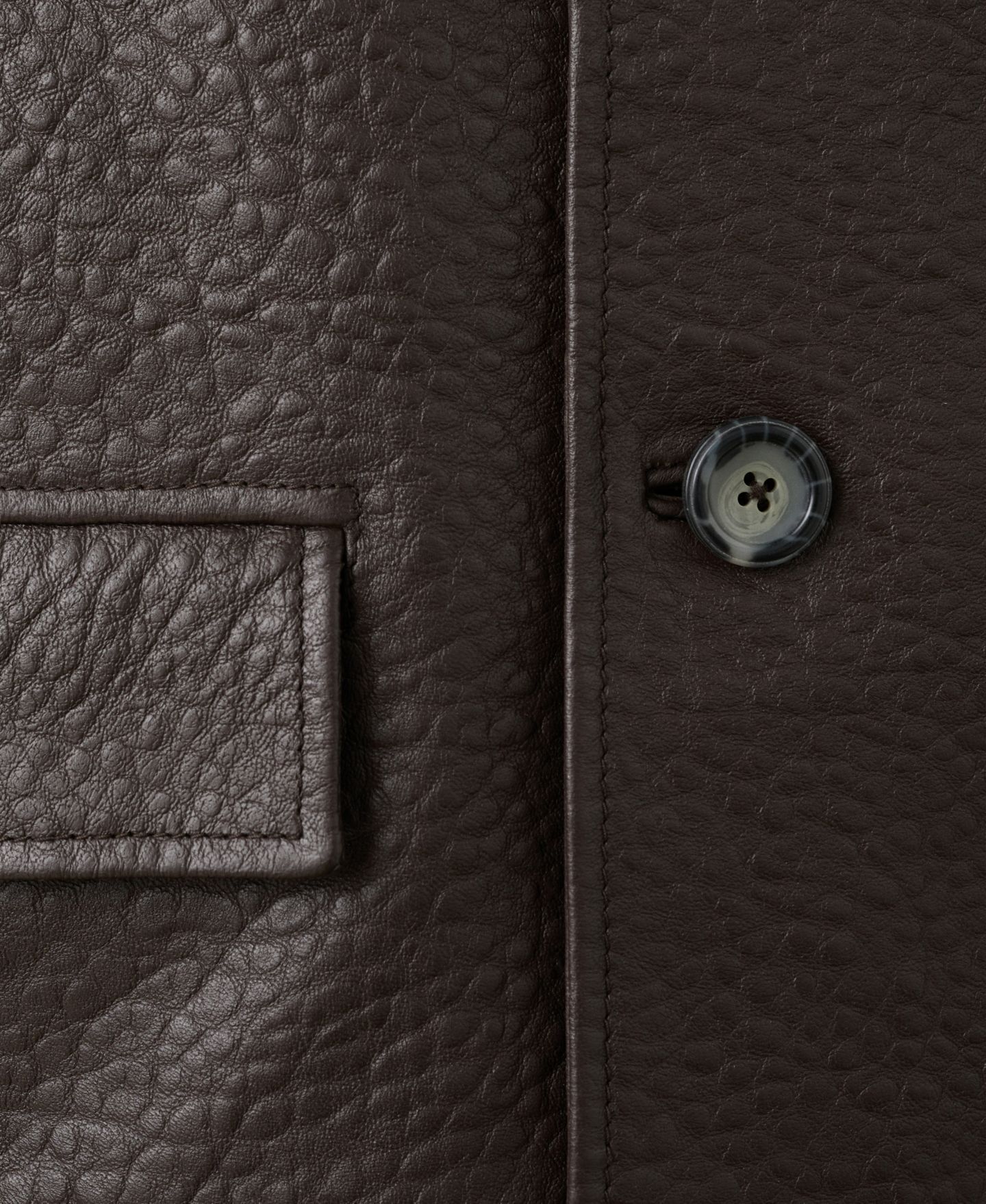 Женская куртка Mango Buttons Leather, цвет: Коричневый — фото 2