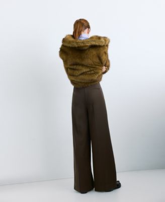 Women's Wide-Leg Mid-Rise Pleated Pants