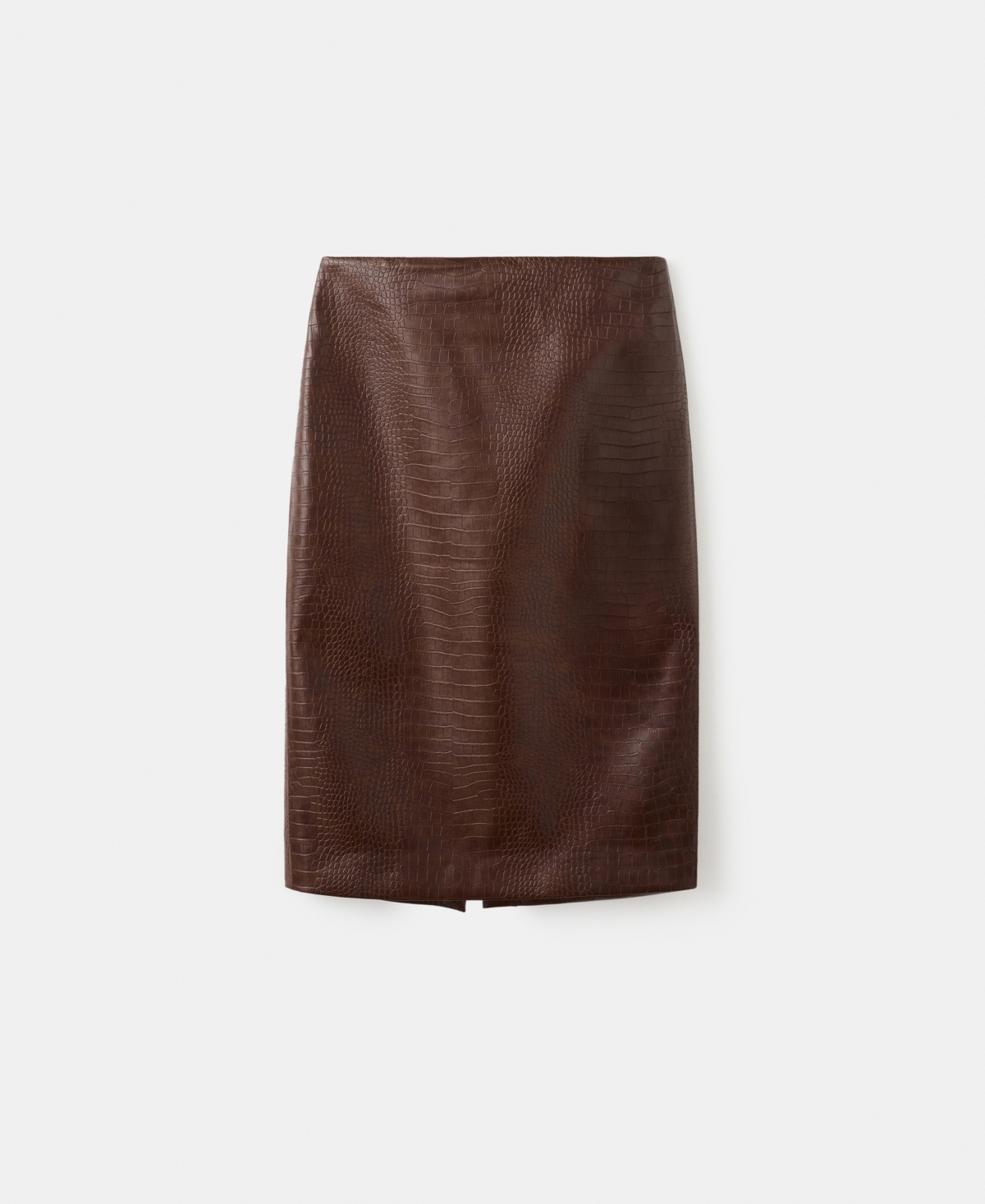 Mango Women's Croc-Effect Midi-Skirt