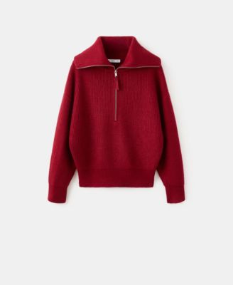 Women's Funnel Neck and Zip Sweater
