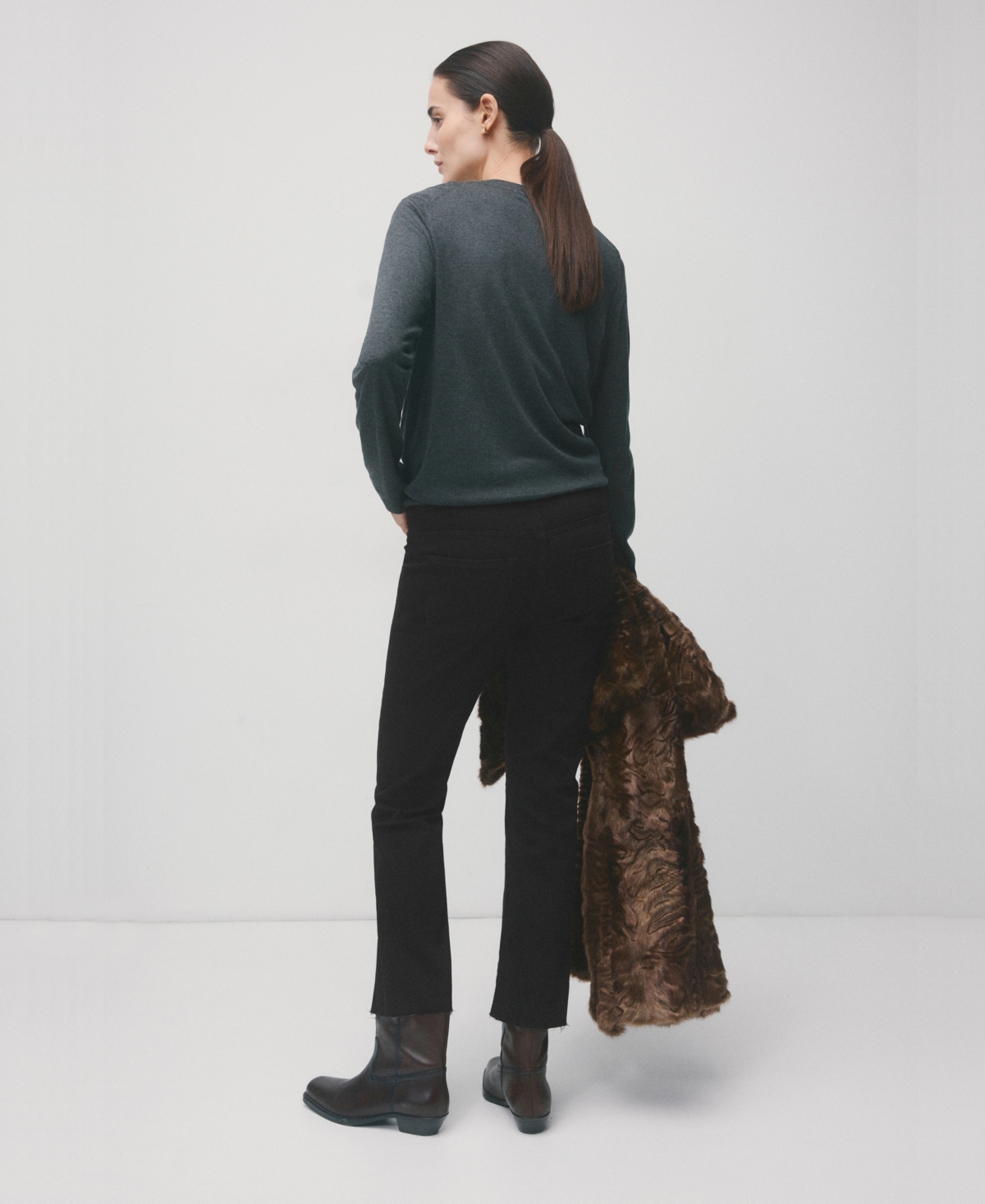 Mango Women's Maternity Flared Cropped Jeans