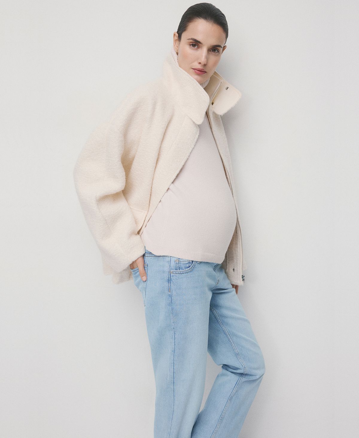 Mango Women's Maternity Straight Jeans view 5 — MAYCSS fashion products