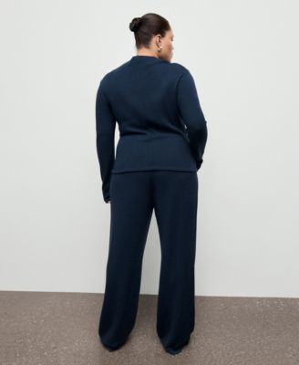 Women's Elastic Waist Straight-Fit Pants