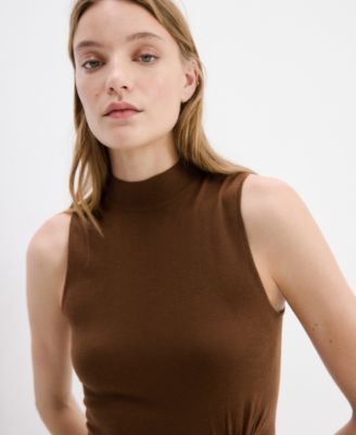 Women's Brooch Turtleneck Knitted Dress