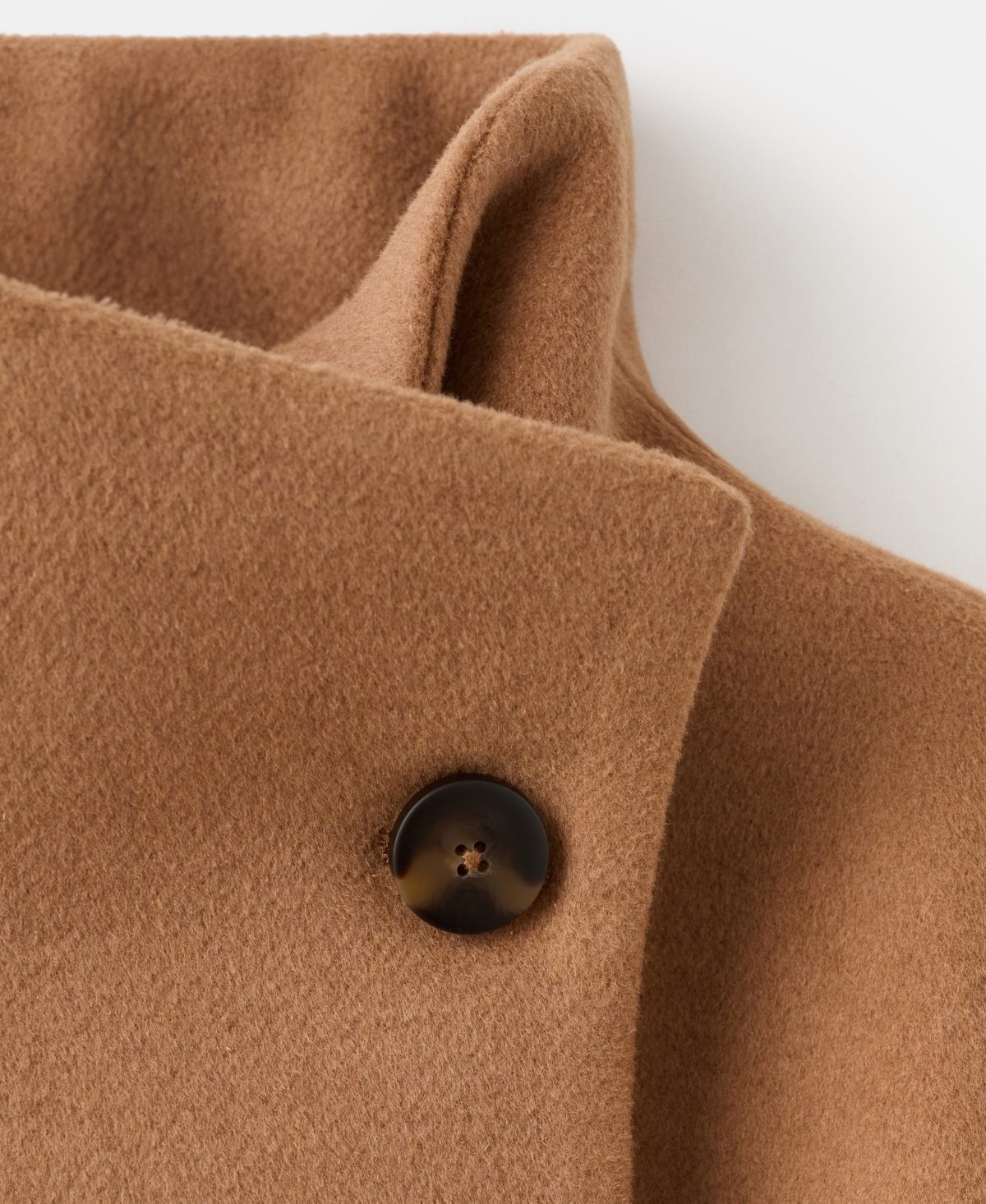 Mango Women's Wool-Blend Funnel-Neck Coat