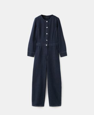 Women's Buttons Denim Jumpsuit