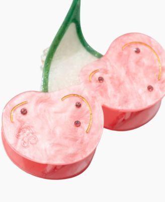 Cherry and Stripe Claw Clip, 2-Piece Set