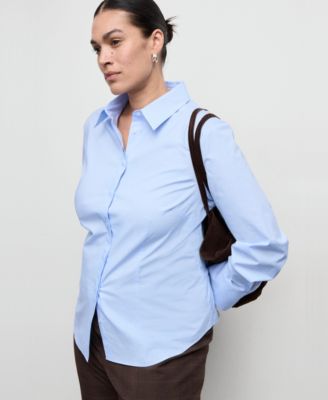 Women's Slim-Fit Poplin Shirt