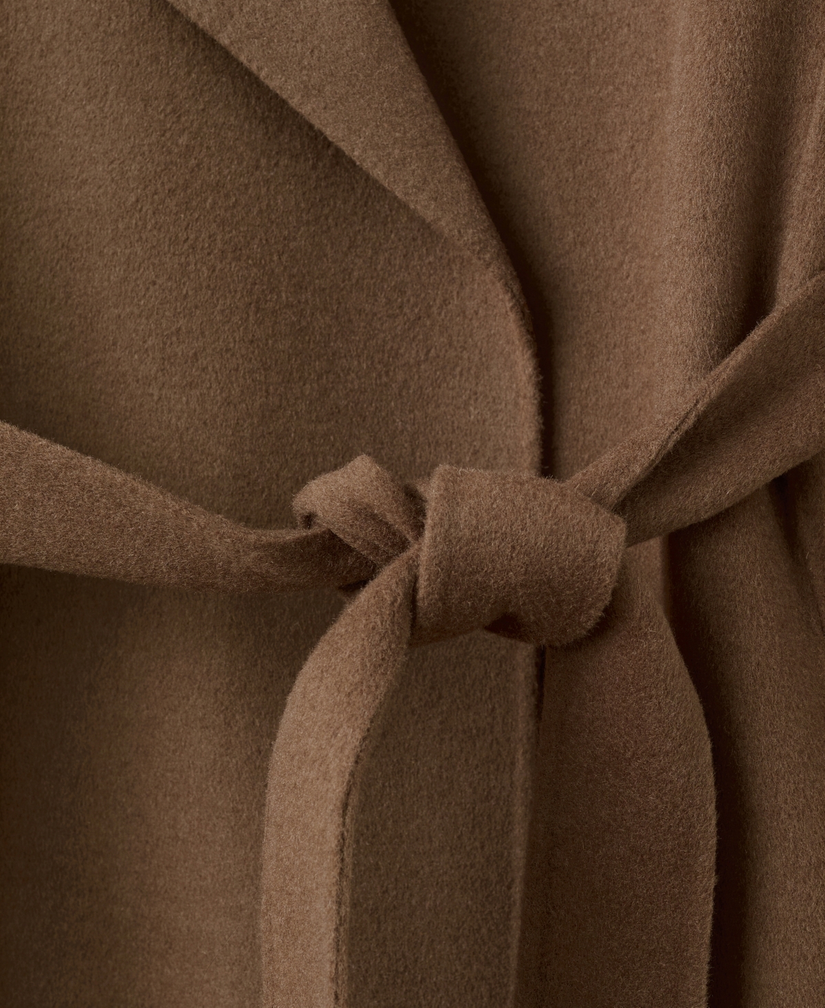 Mango Women's Belted Handmade Wool Coat